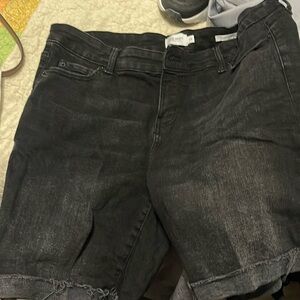 True craft black, jean shorts